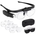 Led rechargeable magnifier glasses