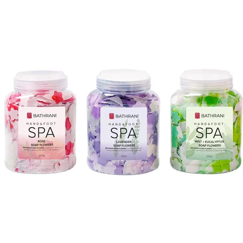 Soap flowers for nail soaking