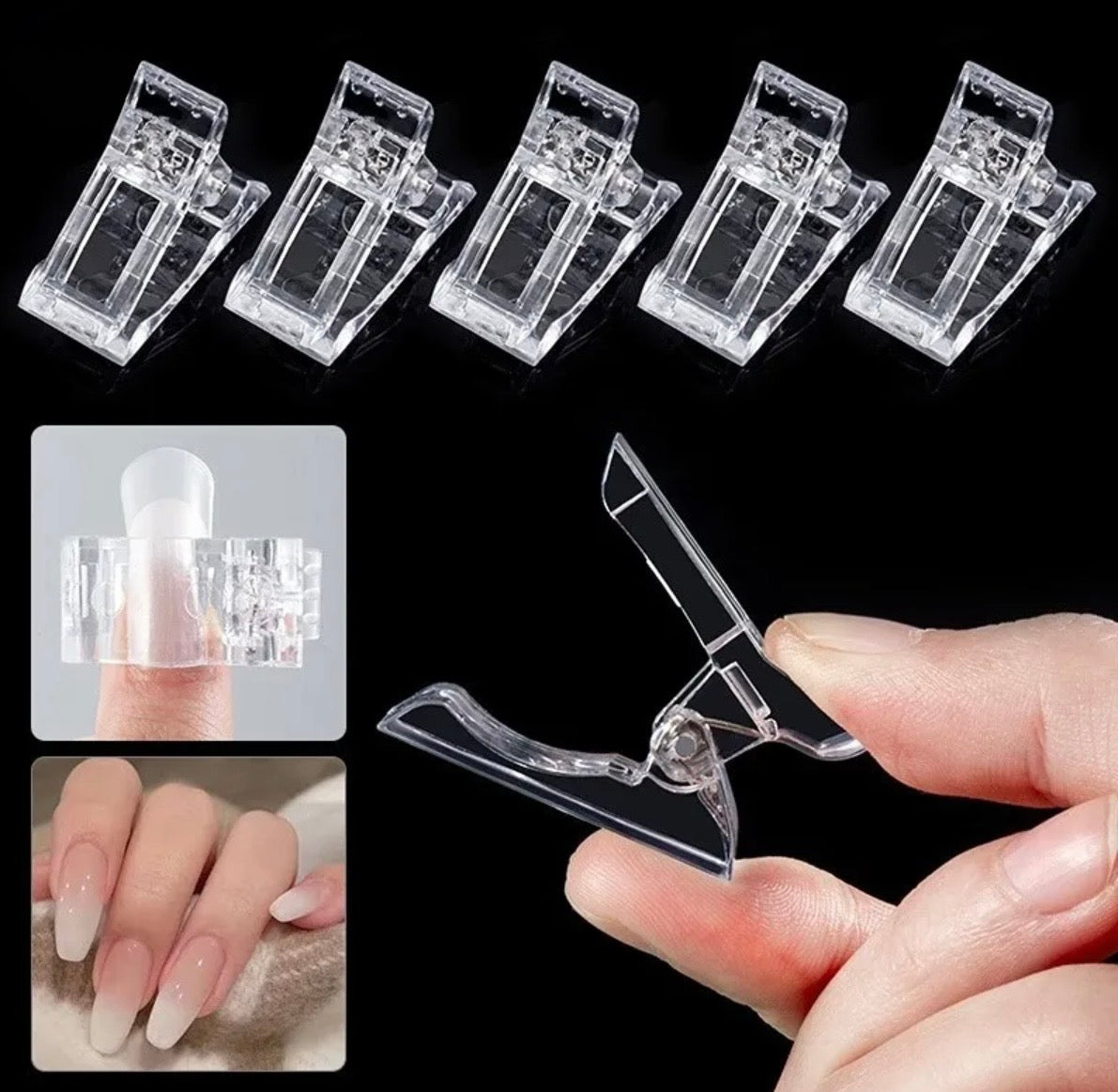 Poly gel clips