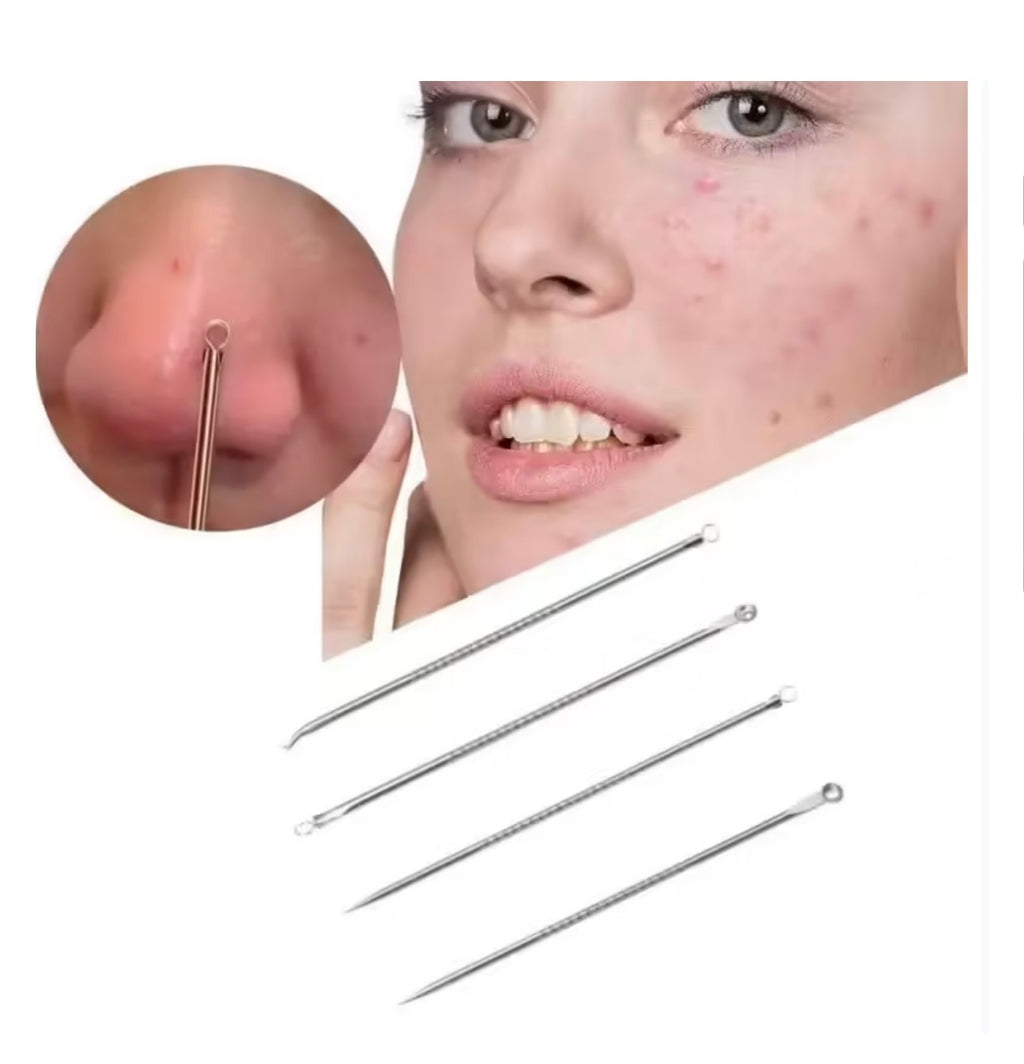 Stainless steel blackhead remover set