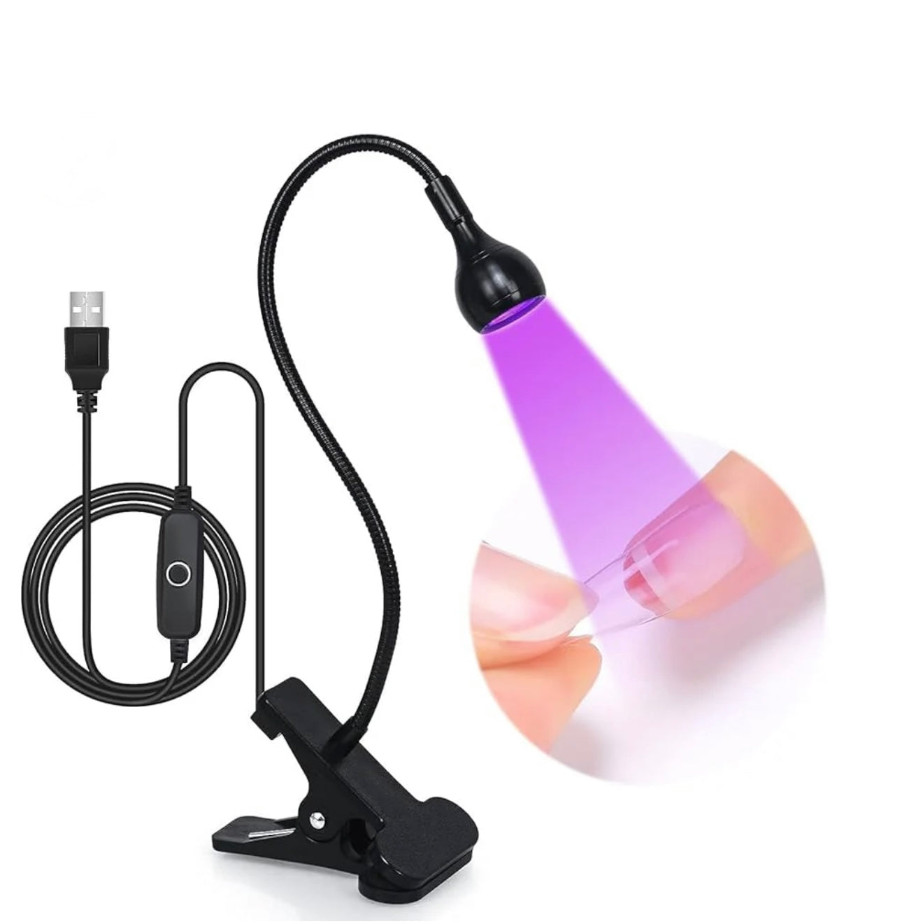 Clip on desk nail uv lamp