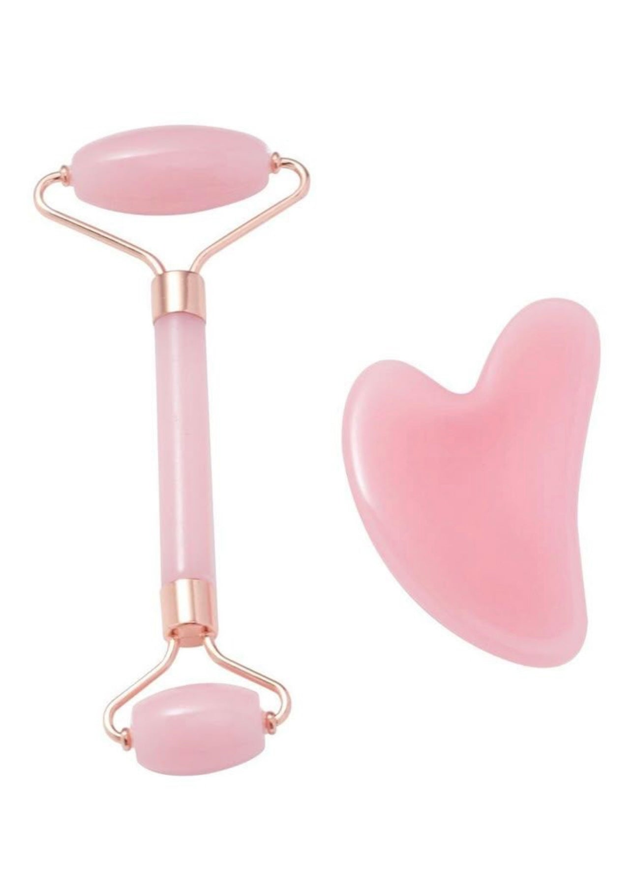 Facial massage roller and Gua-Sha set