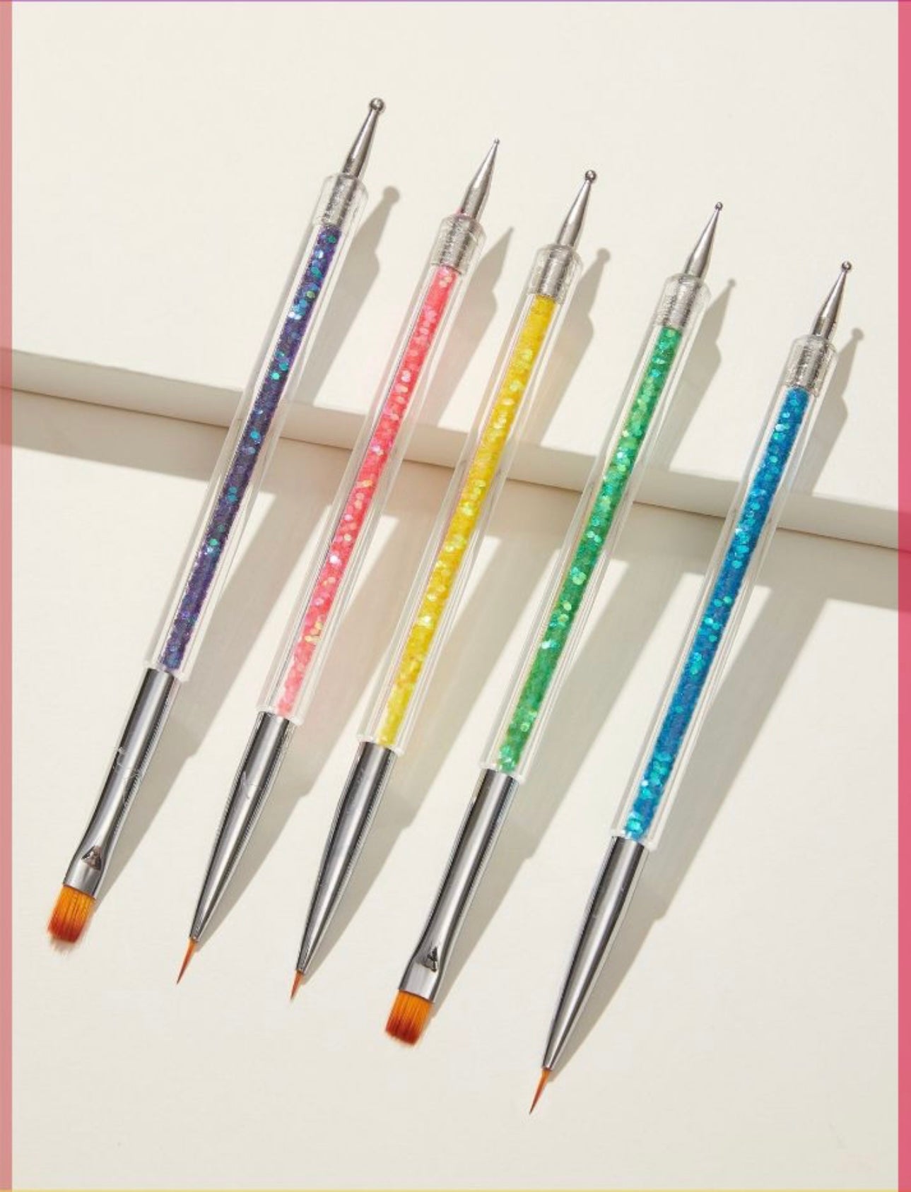 Set of brushes for nails