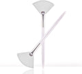 Fan-shaped facial mask brush