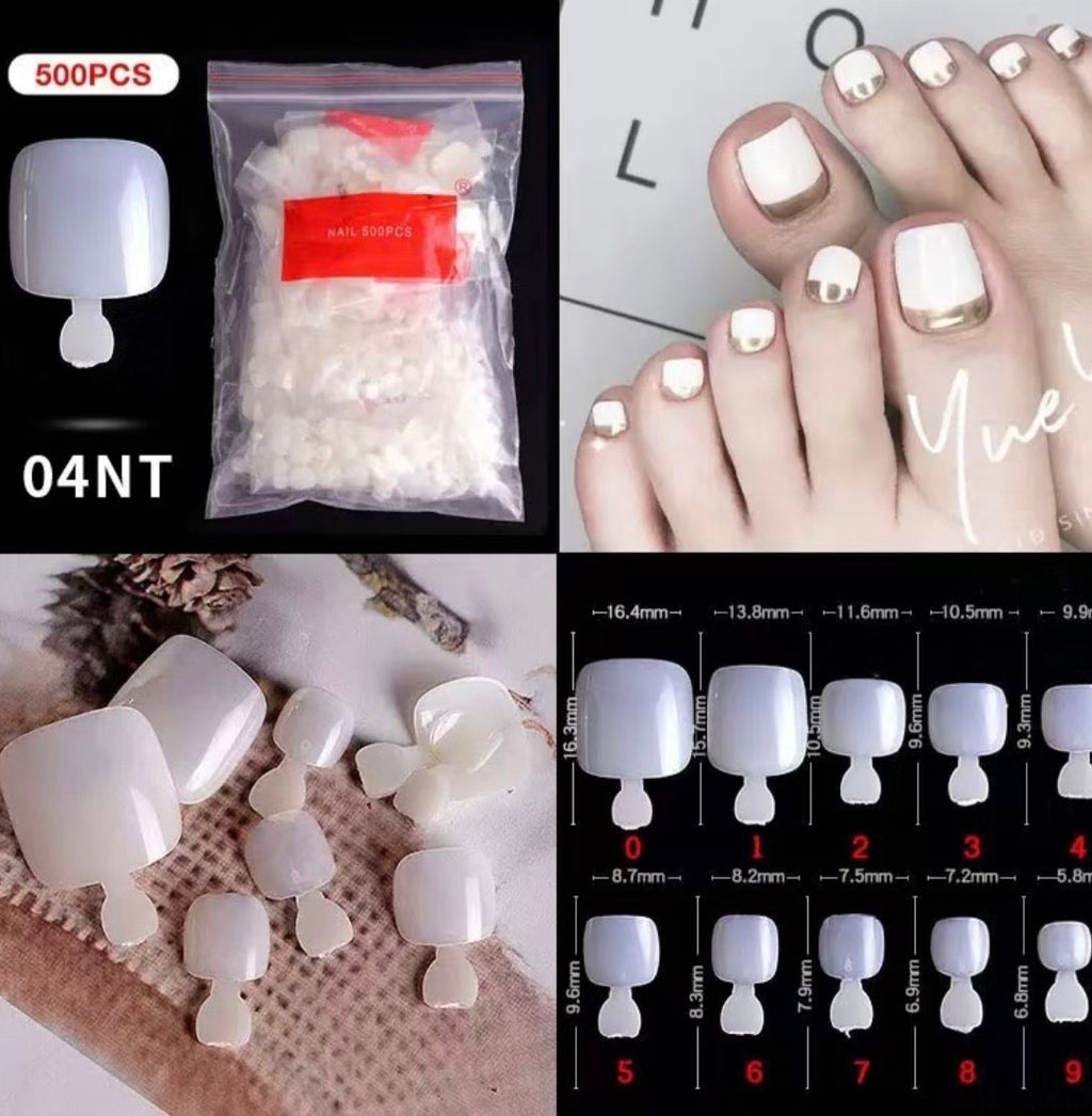 Toenails plastic tips