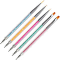 5-piece set of double-ended nail art brushes