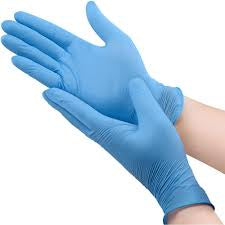 Blue gloves